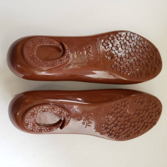 Oka B Brown Jelly Round Toe Ballet Flats Slip On Size 7 EUC - Picture 6 of 9